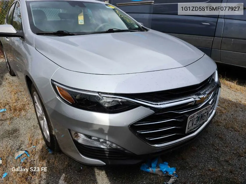 2021 Chevrolet Malibu Lt VIN: 1G1ZD5ST5MF077927 Lot: 40731580