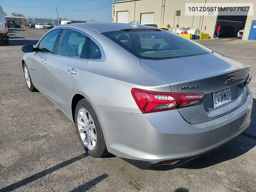 2021 Chevrolet Malibu Lt VIN: 1G1ZD5ST5MF077927 Lot: 40731580