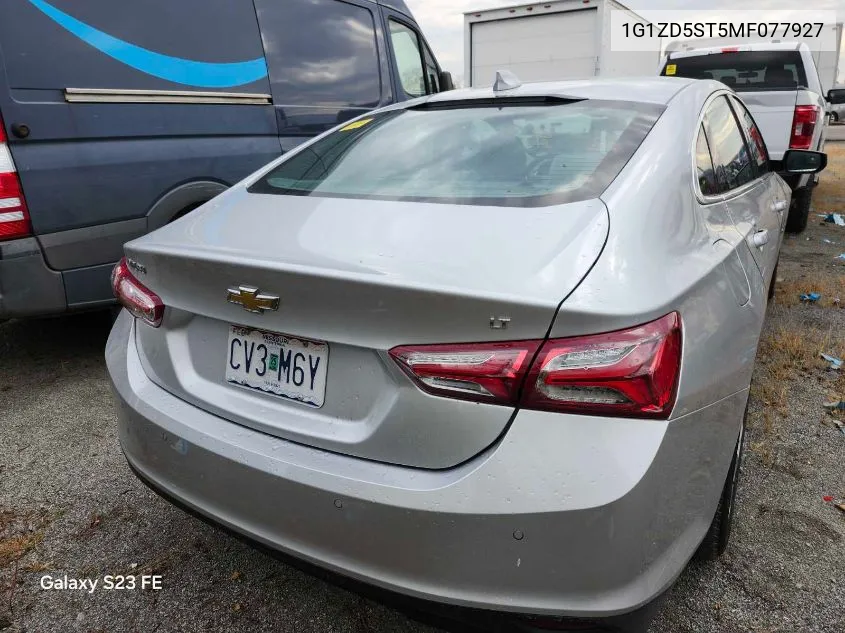 2021 Chevrolet Malibu Lt VIN: 1G1ZD5ST5MF077927 Lot: 40731580