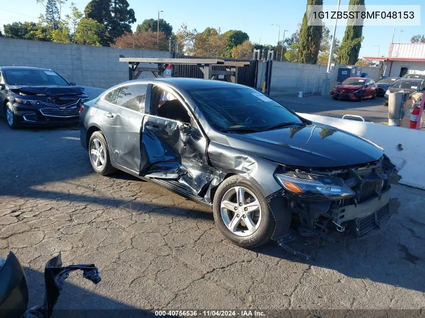 2021 Chevrolet Malibu Fwd Ls VIN: 1G1ZB5ST8MF048153 Lot: 40756536