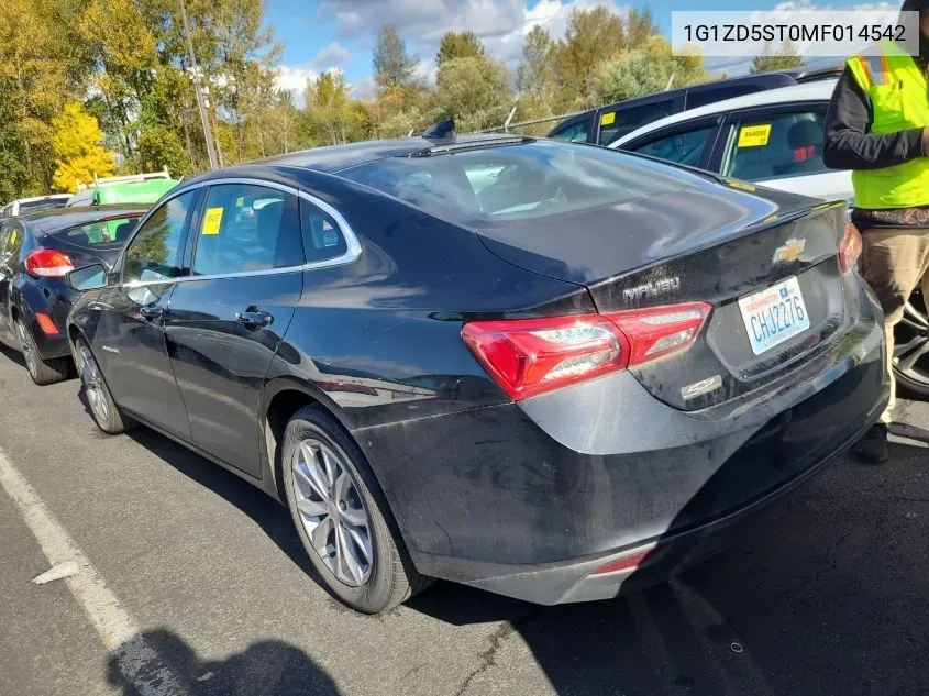 2021 Chevrolet Malibu Fwd Lt VIN: 1G1ZD5ST0MF014542 Lot: 40757273