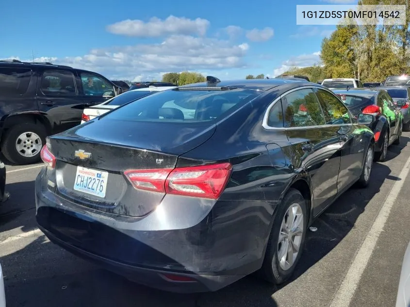 2021 Chevrolet Malibu Fwd Lt VIN: 1G1ZD5ST0MF014542 Lot: 40757273