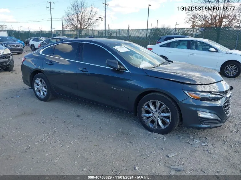 2021 Chevrolet Malibu Fwd Lt VIN: 1G1ZD5ST6MF015677 Lot: 40758629