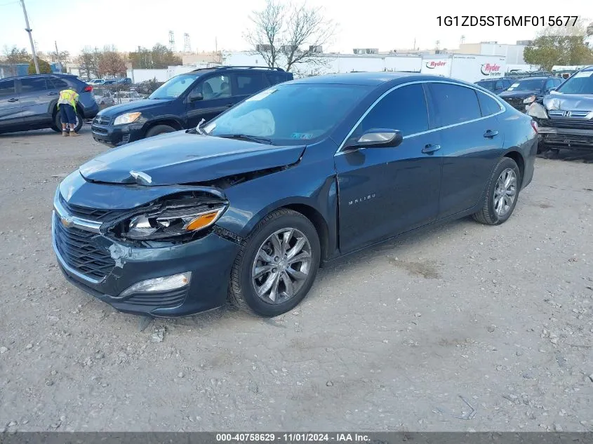 2021 Chevrolet Malibu Fwd Lt VIN: 1G1ZD5ST6MF015677 Lot: 40758629