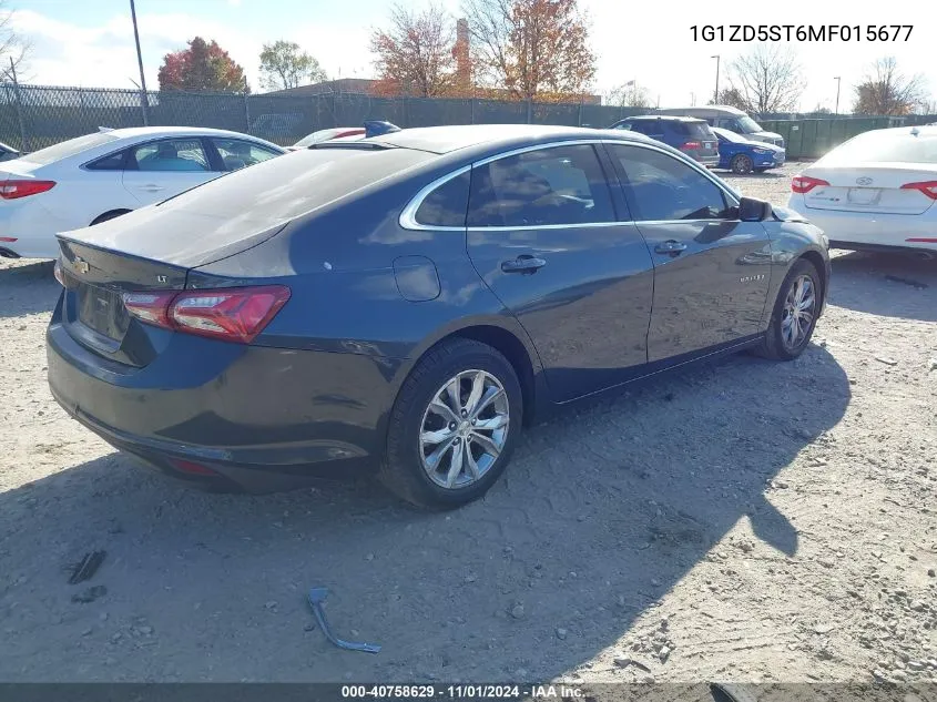 2021 Chevrolet Malibu Fwd Lt VIN: 1G1ZD5ST6MF015677 Lot: 40758629