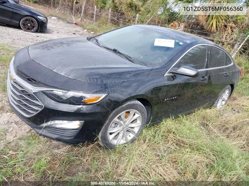 2021 Chevrolet Malibu Fwd Lt VIN: 1G1ZD5ST6MF056360 Lot: 40769200