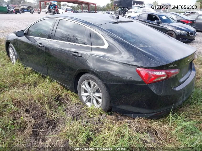 2021 Chevrolet Malibu Fwd Lt VIN: 1G1ZD5ST6MF056360 Lot: 40769200