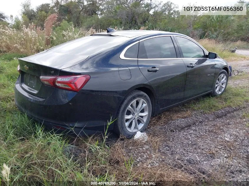 2021 Chevrolet Malibu Fwd Lt VIN: 1G1ZD5ST6MF056360 Lot: 40769200