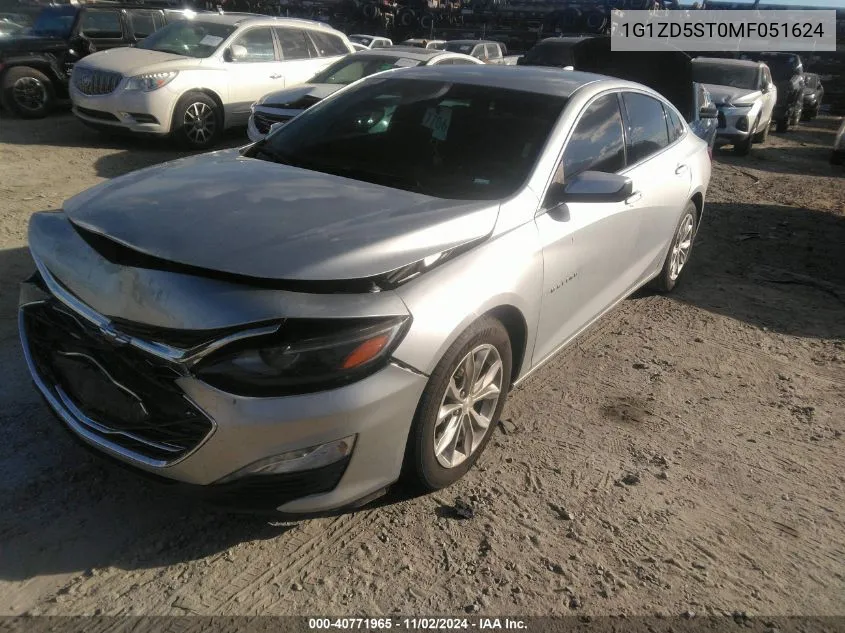 2021 Chevrolet Malibu Fwd Lt VIN: 1G1ZD5ST0MF051624 Lot: 40771965