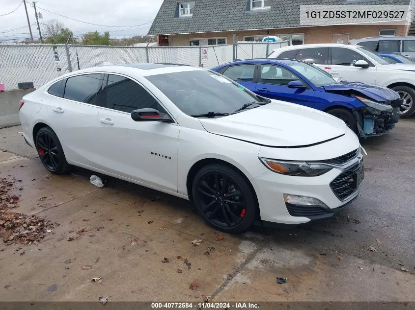 2021 Chevrolet Malibu Fwd Lt VIN: 1G1ZD5ST2MF029527 Lot: 40772584