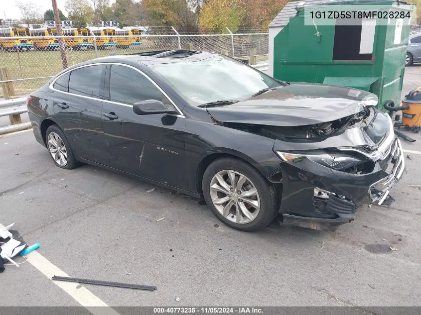 2021 Chevrolet Malibu Fwd Lt VIN: 1G1ZD5ST8MF028284 Lot: 40773235