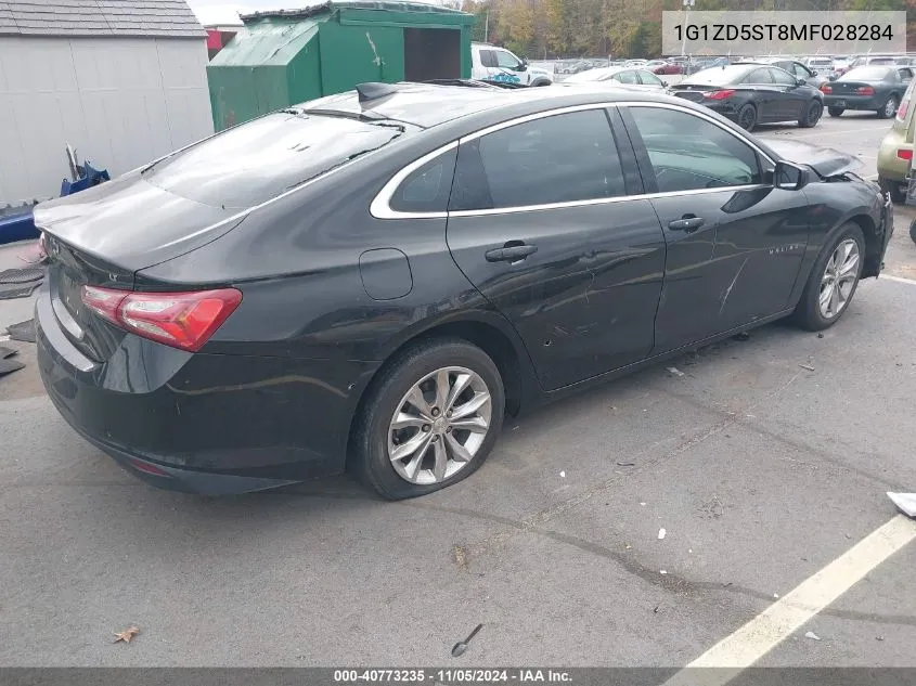 2021 Chevrolet Malibu Fwd Lt VIN: 1G1ZD5ST8MF028284 Lot: 40773235