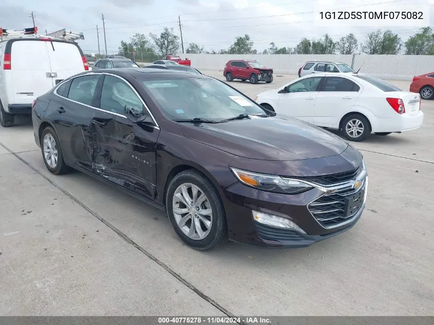 2021 Chevrolet Malibu Fwd Lt VIN: 1G1ZD5ST0MF075082 Lot: 40775278