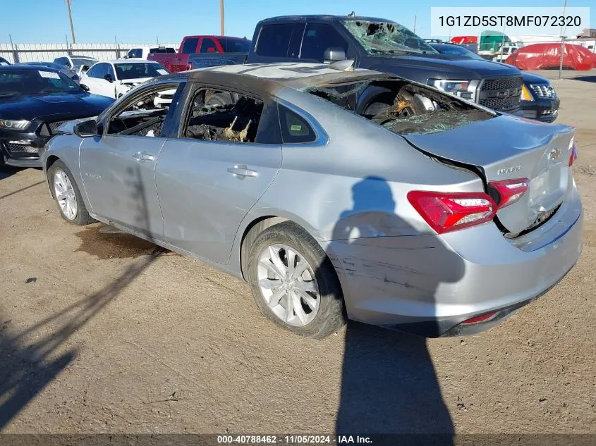 2021 Chevrolet Malibu Fwd Lt VIN: 1G1ZD5ST8MF072320 Lot: 40788462