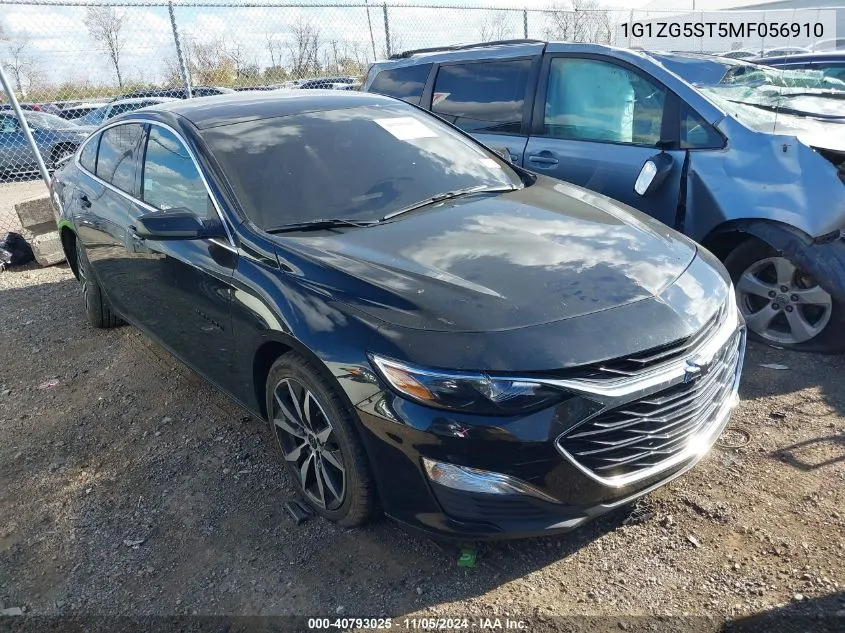 2021 Chevrolet Malibu Fwd Rs VIN: 1G1ZG5ST5MF056910 Lot: 40793025