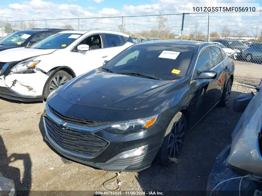 2021 Chevrolet Malibu Fwd Rs VIN: 1G1ZG5ST5MF056910 Lot: 40793025