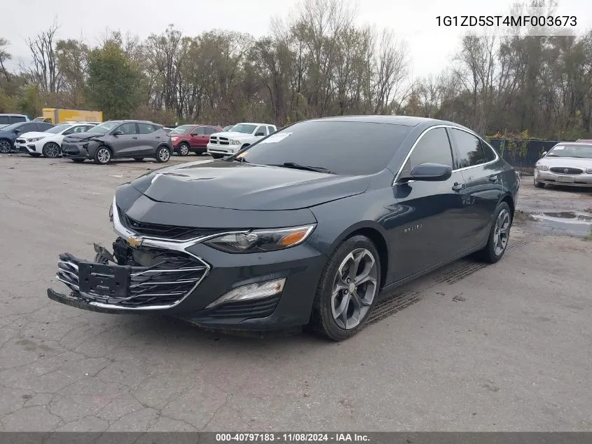 2021 Chevrolet Malibu Fwd Lt VIN: 1G1ZD5ST4MF003673 Lot: 40797183