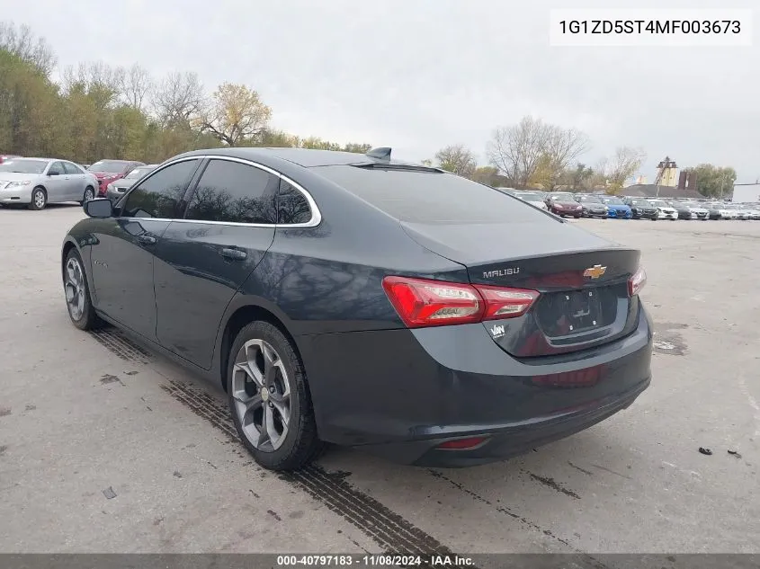 2021 Chevrolet Malibu Fwd Lt VIN: 1G1ZD5ST4MF003673 Lot: 40797183