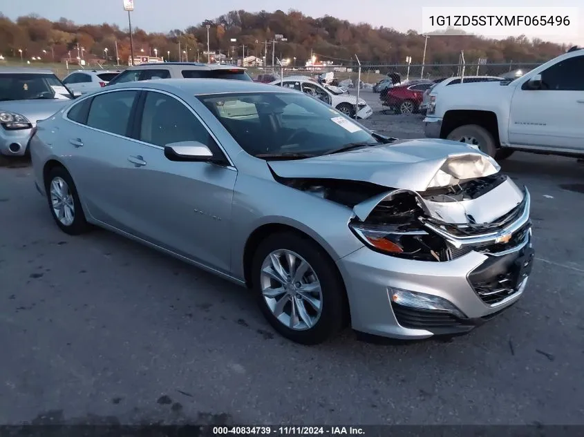 2021 Chevrolet Malibu Fwd Lt VIN: 1G1ZD5STXMF065496 Lot: 40834739