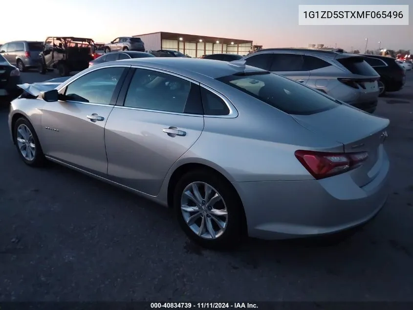 2021 Chevrolet Malibu Fwd Lt VIN: 1G1ZD5STXMF065496 Lot: 40834739