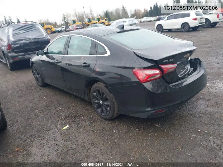 2021 Chevrolet Malibu Fwd Lt VIN: 1G1ZD5STXMF023006 Lot: 40840987