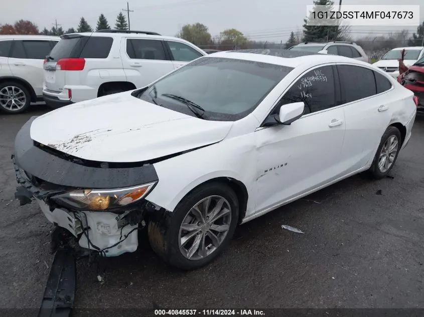 2021 Chevrolet Malibu Fwd Lt VIN: 1G1ZD5ST4MF047673 Lot: 40845537