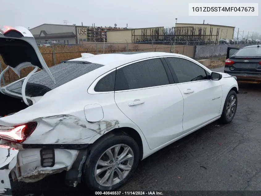 2021 Chevrolet Malibu Fwd Lt VIN: 1G1ZD5ST4MF047673 Lot: 40845537