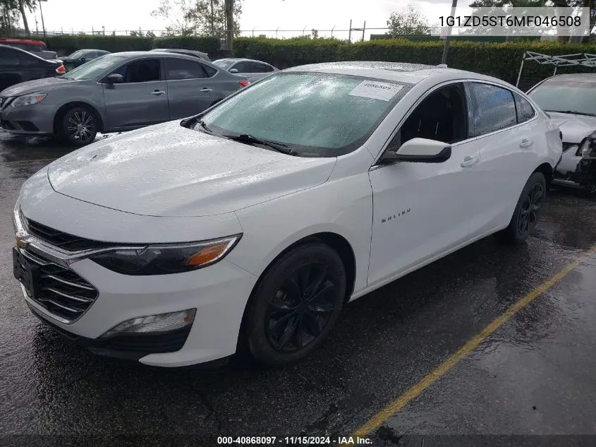 2021 Chevrolet Malibu Fwd Lt VIN: 1G1ZD5ST6MF046508 Lot: 40868097