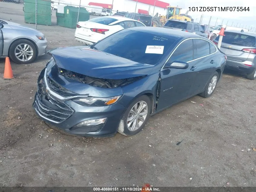 2021 Chevrolet Malibu Fwd Lt VIN: 1G1ZD5ST1MF075544 Lot: 40880151