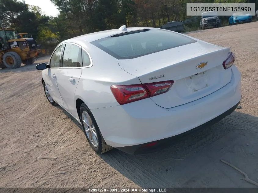 2022 Chevrolet Malibu VIN: 1G1ZD5ST6NF155990 Lot: 12097278