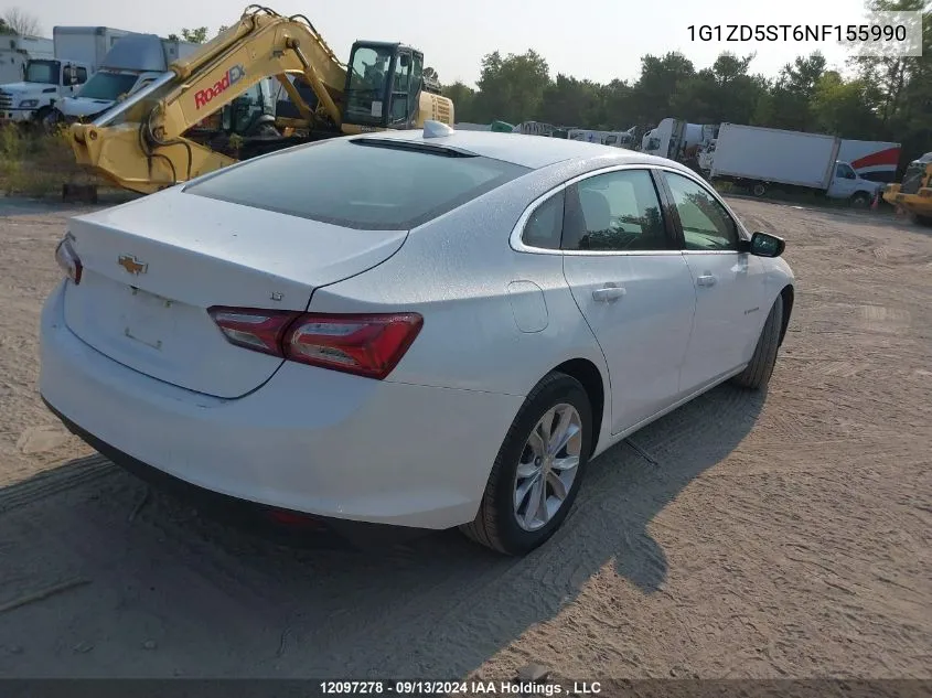 2022 Chevrolet Malibu VIN: 1G1ZD5ST6NF155990 Lot: 12097278