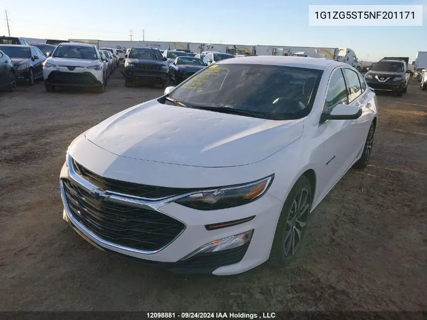 2022 Chevrolet Malibu VIN: 1G1ZG5ST5NF201171 Lot: 12098881