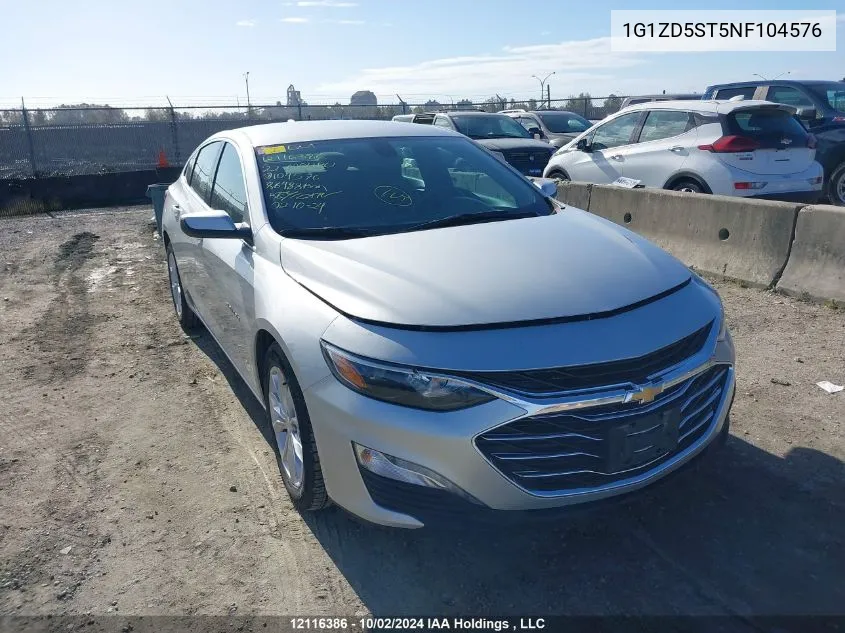 1G1ZD5ST5NF104576 2022 Chevrolet Malibu