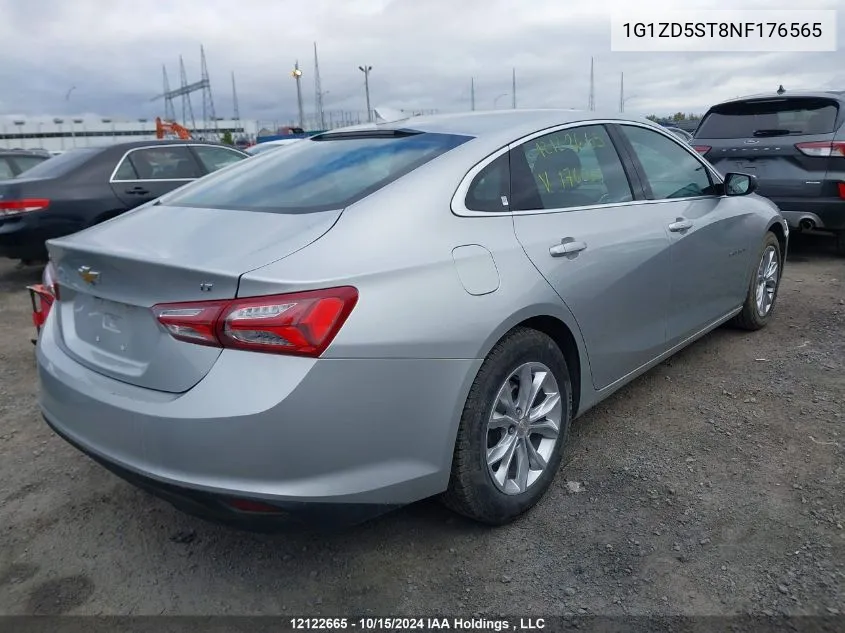 2022 Chevrolet Malibu Lt VIN: 1G1ZD5ST8NF176565 Lot: 12122665