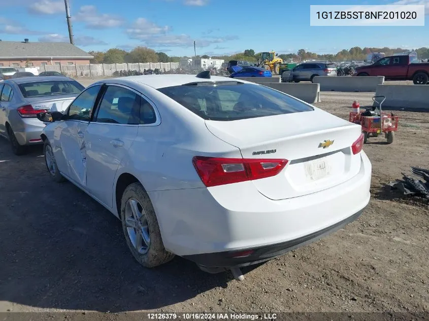 2022 Chevrolet Malibu VIN: 1G1ZB5ST8NF201020 Lot: 12126379