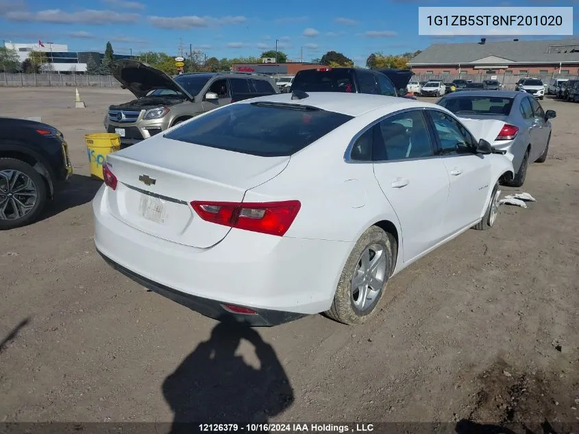 2022 Chevrolet Malibu VIN: 1G1ZB5ST8NF201020 Lot: 12126379