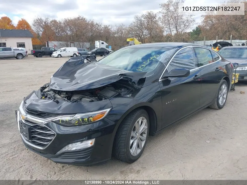 1G1ZD5ST2NF182247 2022 Chevrolet Malibu