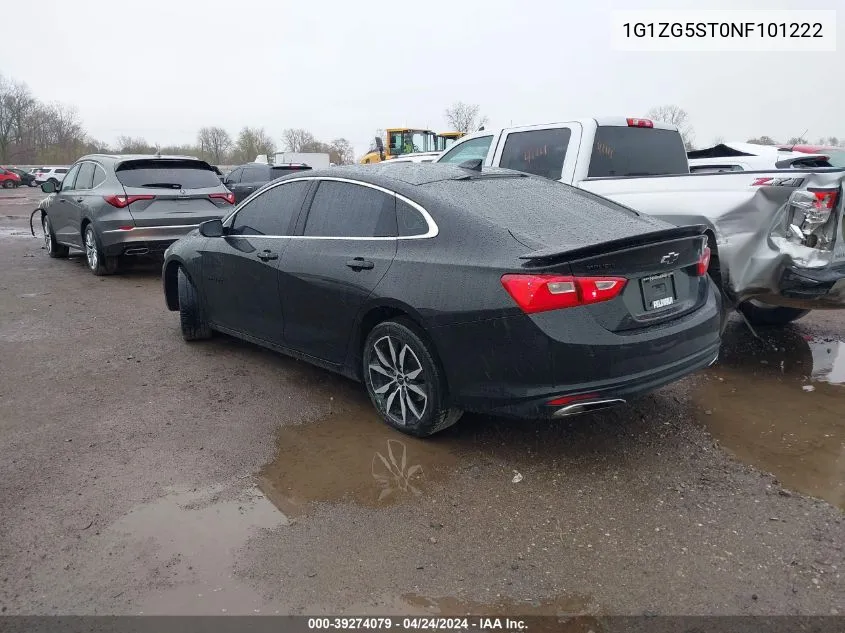 2022 Chevrolet Malibu Fwd Rs VIN: 1G1ZG5ST0NF101222 Lot: 39274079