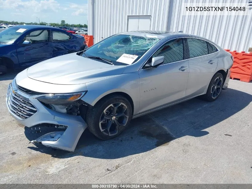 2022 Chevrolet Malibu Fwd Lt VIN: 1G1ZD5STXNF154048 Lot: 39315790