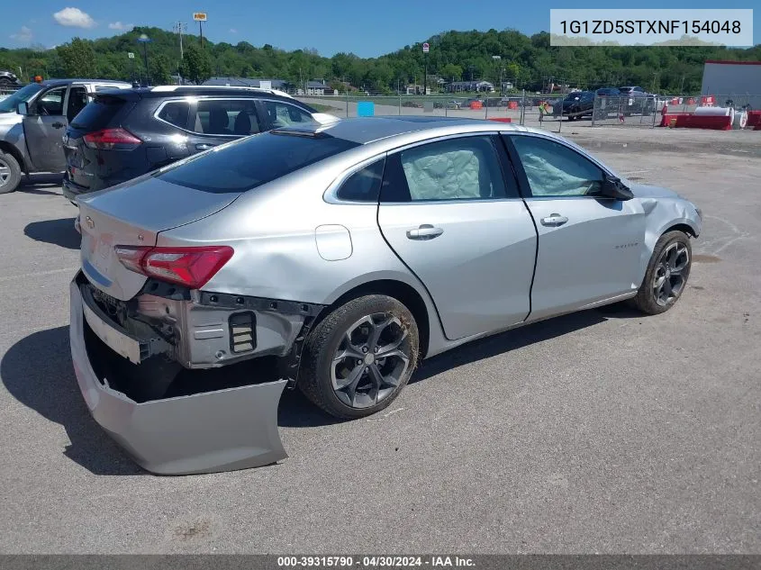 2022 Chevrolet Malibu Fwd Lt VIN: 1G1ZD5STXNF154048 Lot: 39315790