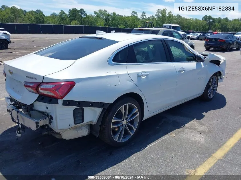 2022 Chevrolet Malibu Fwd Premier VIN: 1G1ZE5SX6NF182834 Lot: 39559061