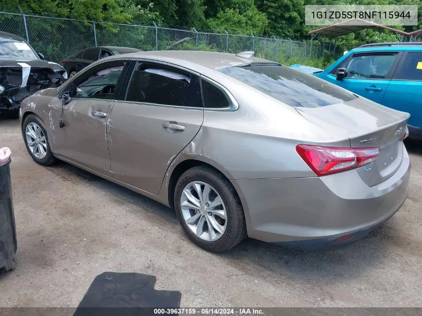 2022 Chevrolet Malibu Fwd Lt VIN: 1G1ZD5ST8NF115944 Lot: 39637159