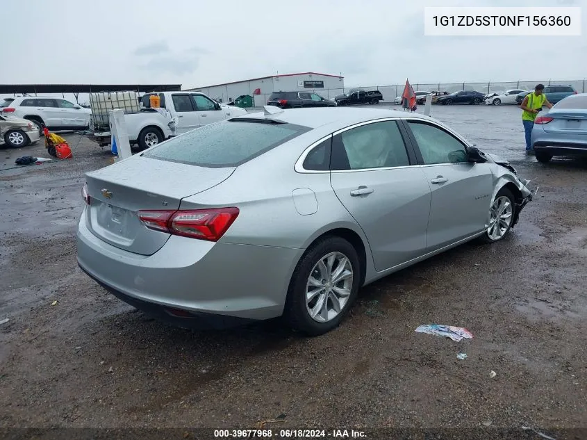 1G1ZD5ST0NF156360 2022 Chevrolet Malibu Fwd Lt