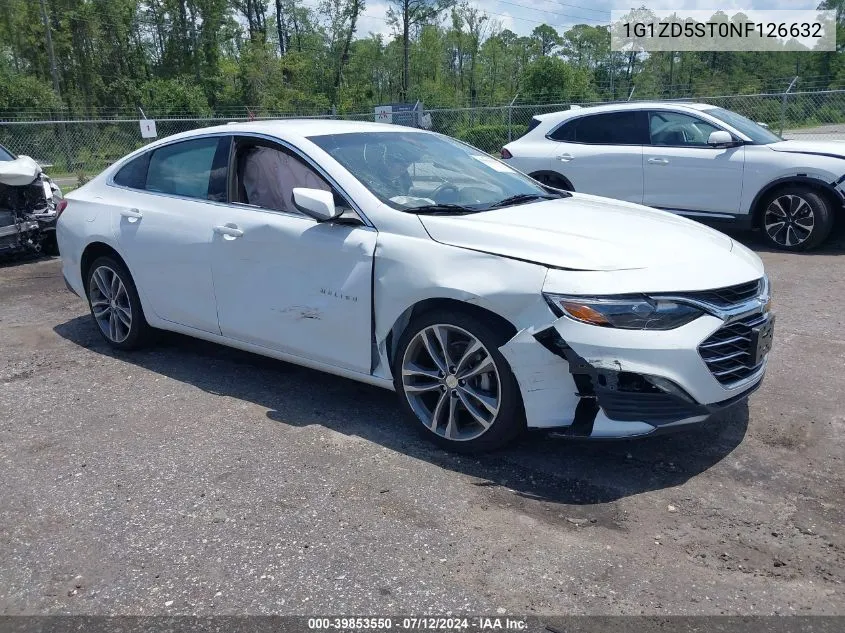 2022 Chevrolet Malibu Fwd Lt VIN: 1G1ZD5ST0NF126632 Lot: 39853550