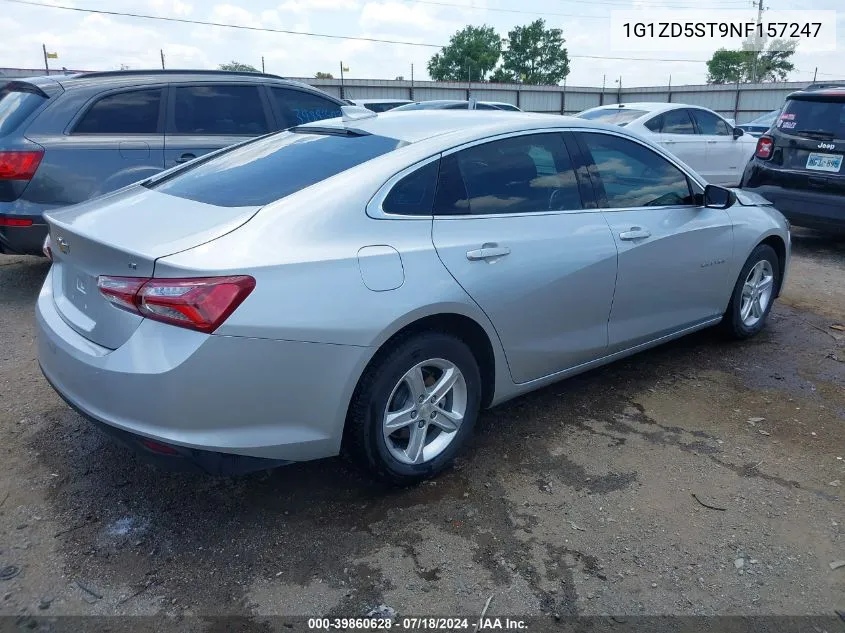 2022 Chevrolet Malibu Fwd Lt VIN: 1G1ZD5ST9NF157247 Lot: 39860628