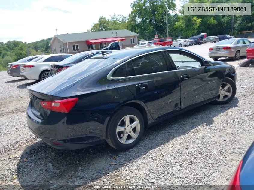 1G1ZB5ST4NF189061 2022 Chevrolet Malibu Fwd Ls