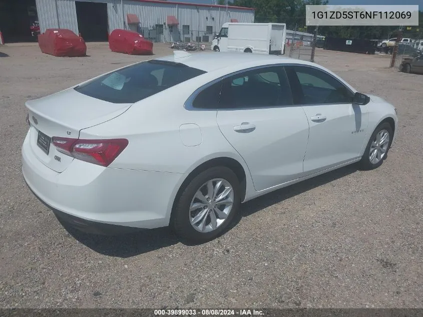 2022 Chevrolet Malibu Fwd Lt VIN: 1G1ZD5ST6NF112069 Lot: 39899033