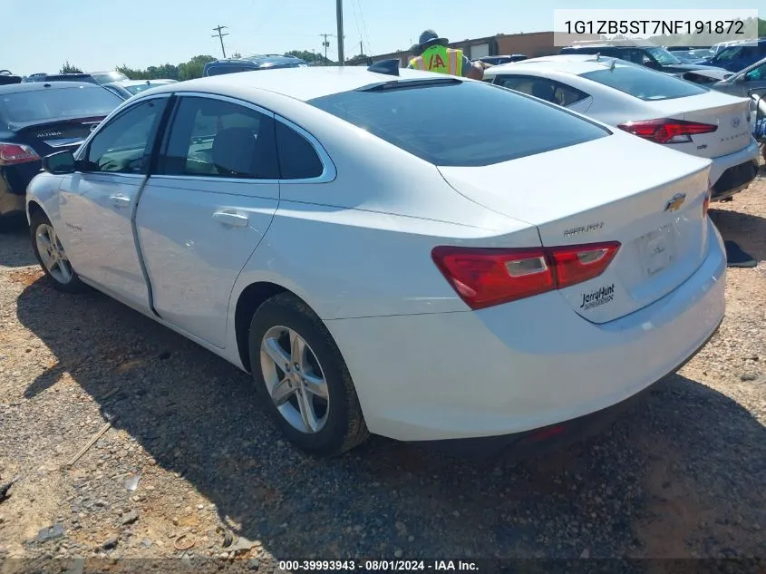 1G1ZB5ST7NF191872 2022 Chevrolet Malibu Fwd Ls