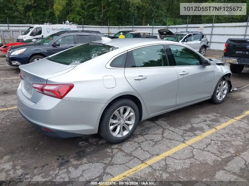 2022 Chevrolet Malibu Fwd Lt VIN: 1G1ZD5ST7NF125672 Lot: 40132376