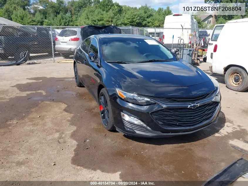 2022 Chevrolet Malibu Fwd Lt VIN: 1G1ZD5ST8NF208804 Lot: 40154704